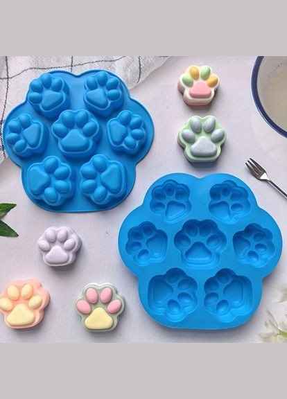 Силіконова форма Лапки для випічки желе цукерок мила свічок SAM-9054 No Brand (337177415)