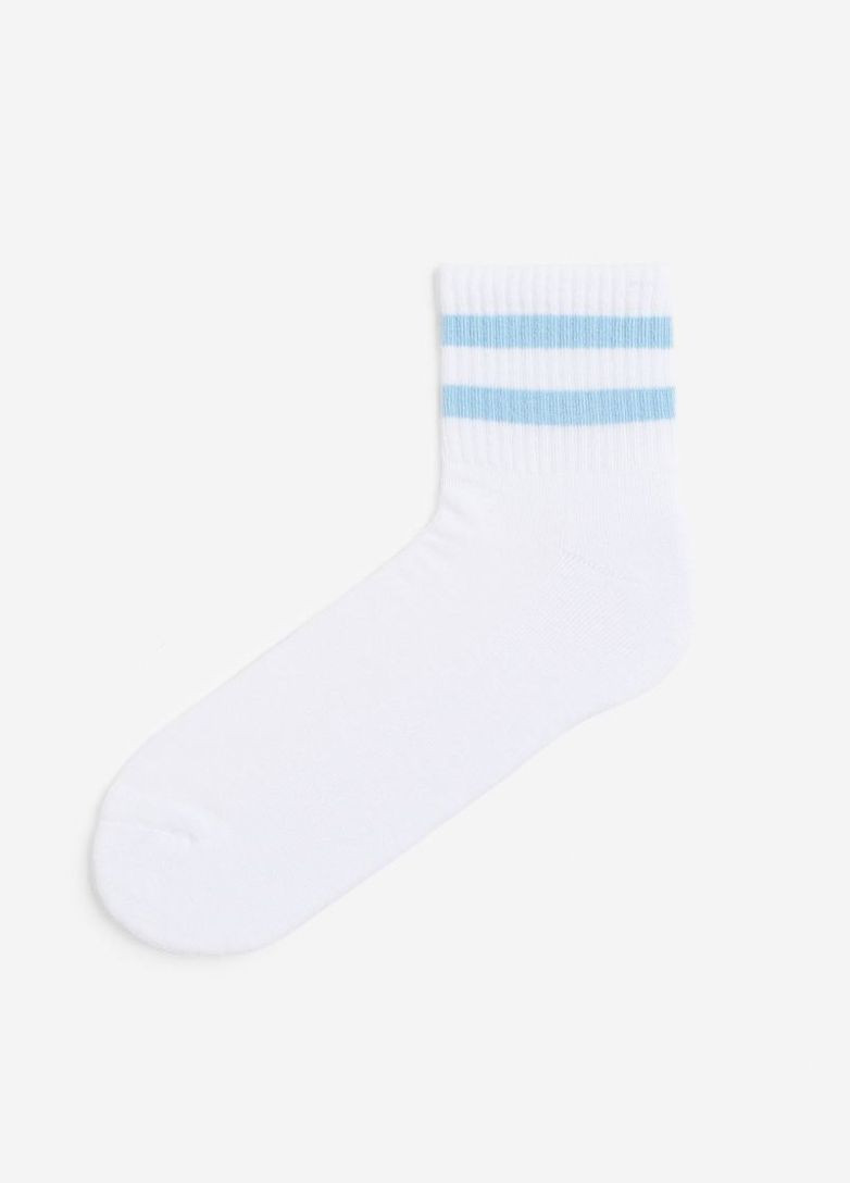 Шкарпетки махра з широкою резинкою для чоловіка 1007407-009 білий H&M (286328167)