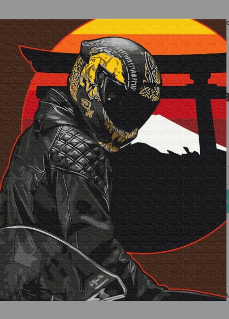 Картина за номерами Чоловіча Східний гонщик Набір для розпису Живопис за номерами 40x50 BS53711 Brushme (308988098)