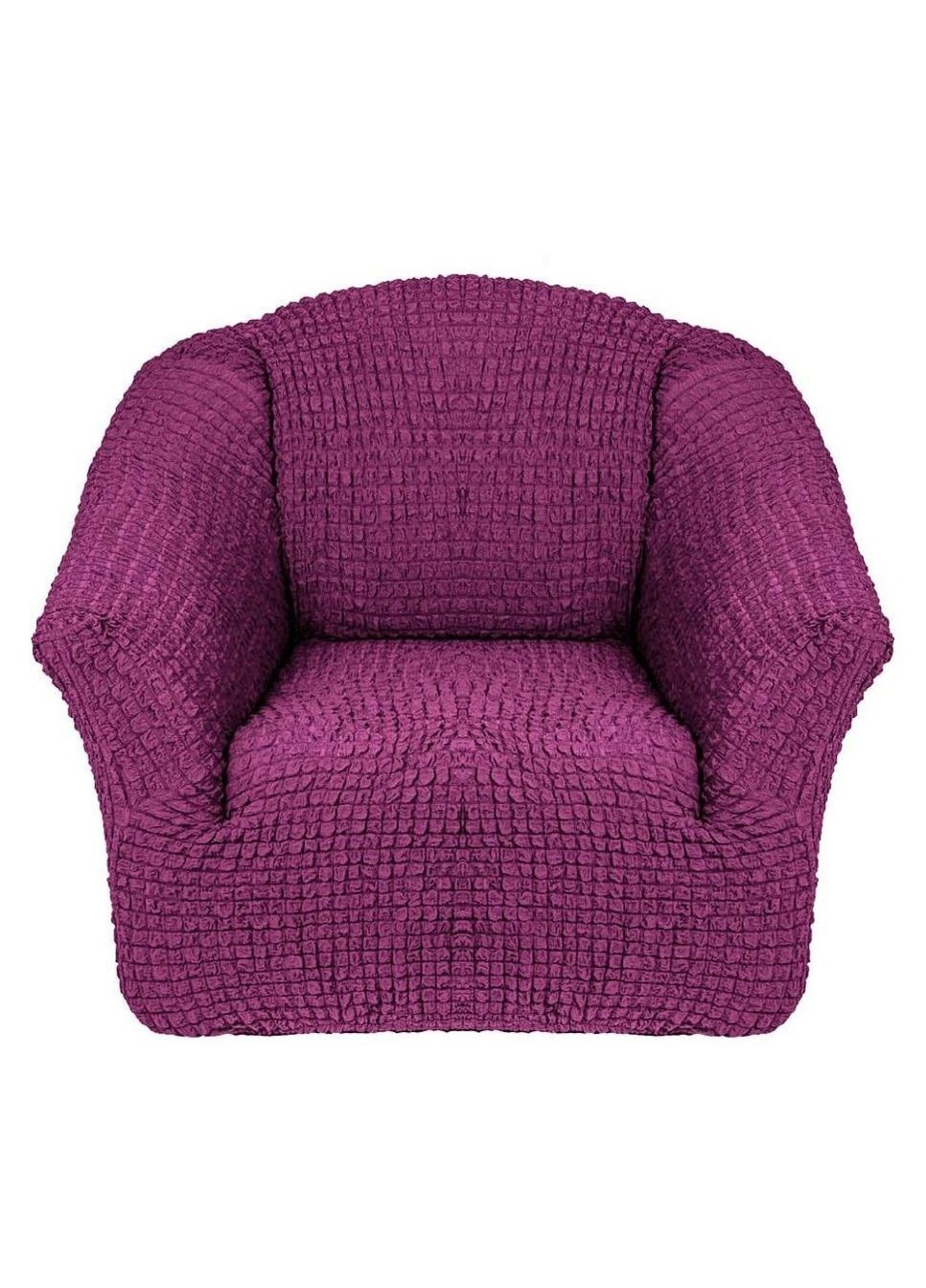 Чехол-накидка без оборки натяжной на кресло concordia комплект 2 шт. (жатка) Фиолетовый Venera (268547743)
