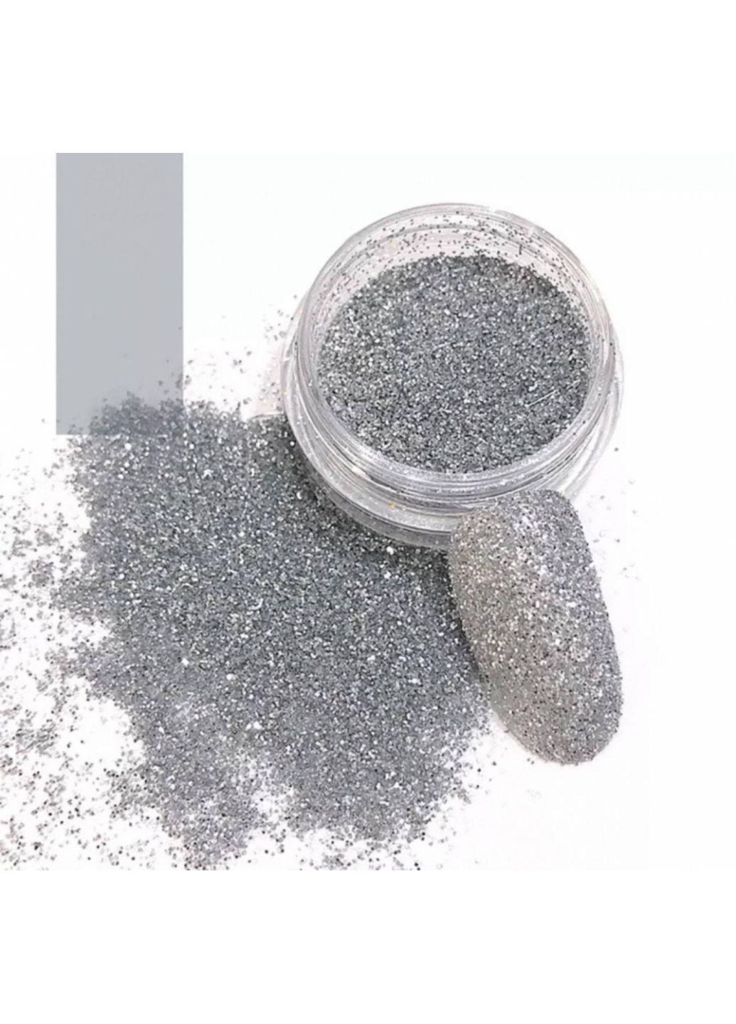 Набір блискіток для дизайну нігтів (срібло), 12шт Plus-plus (352747213)