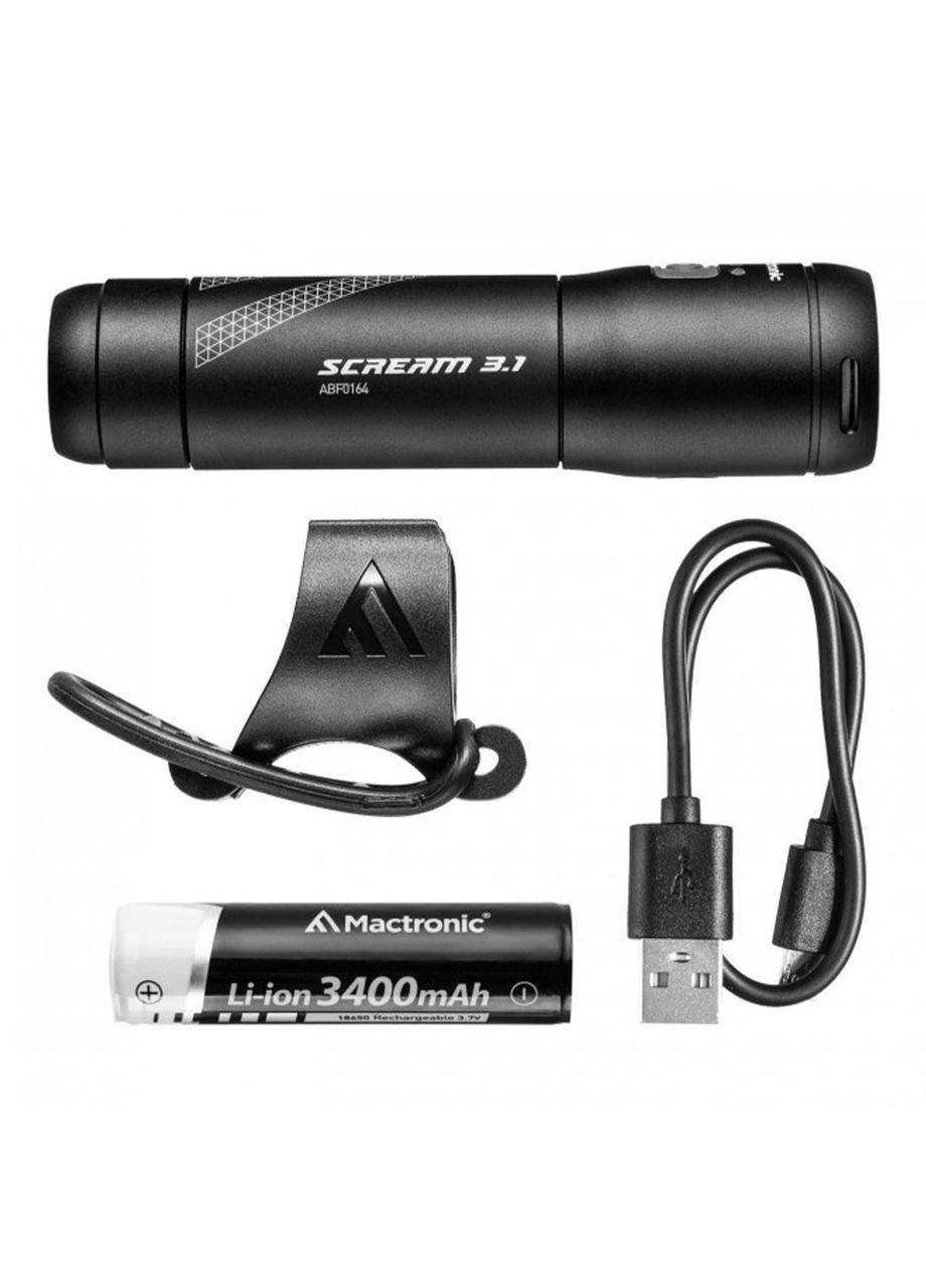 Фонарь велосипедный передний Scream 3.1 (1000 Lm) USB Rechargeable (ABF0164) Mactronic (363044451)