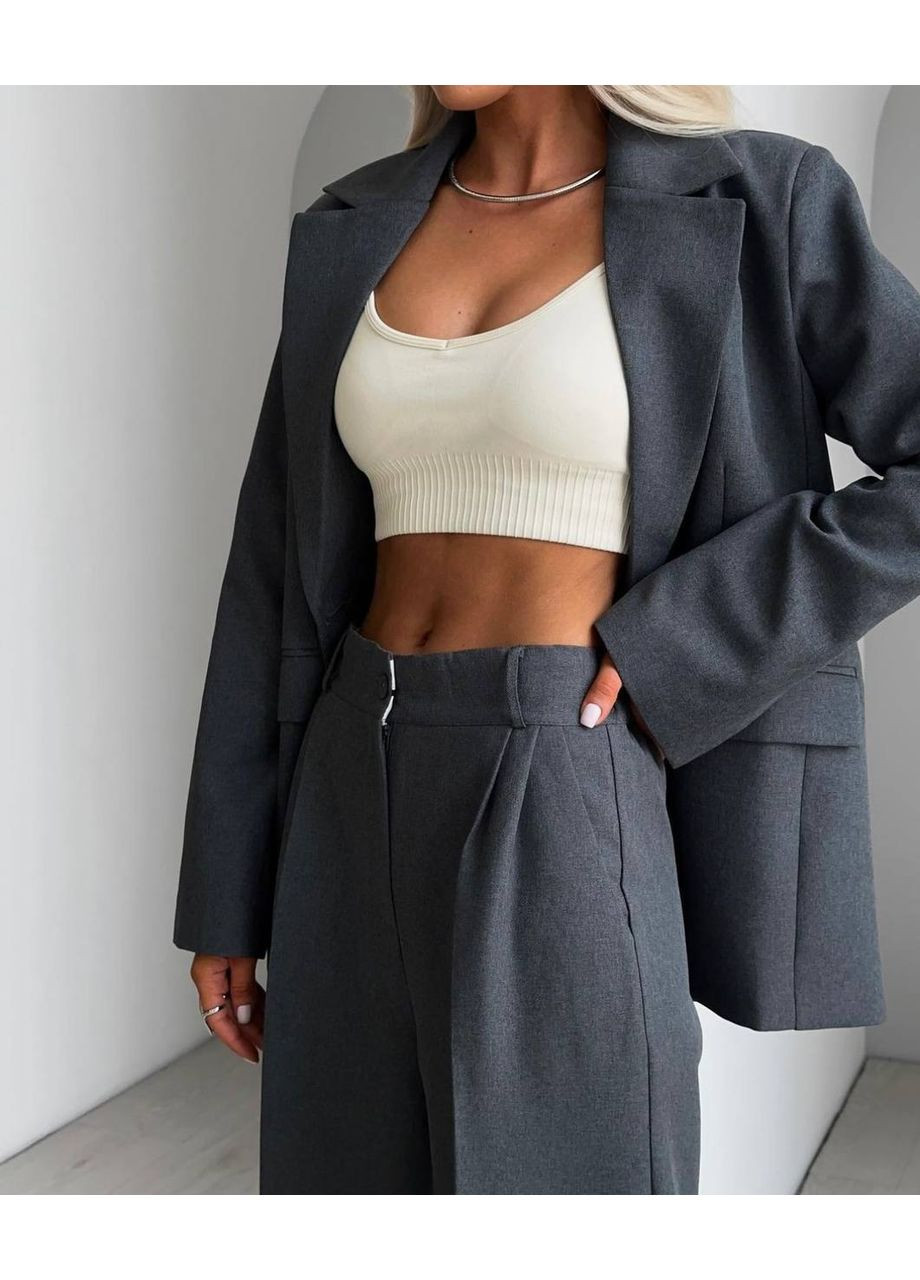 Жіночий костюм піджак+брюки палаццо Україна (352267721)