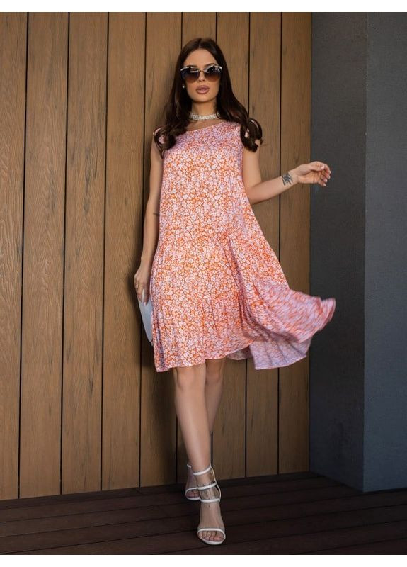 Комбінована плаття 14668 помаранчеве ISSA PLUS однотонна