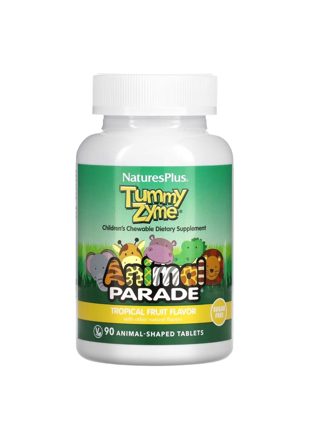 Ферментна добавка для підтримки травлення у дітей, Tummy Zyme Chewable - 90 tabs Nature's Plus (366031344)