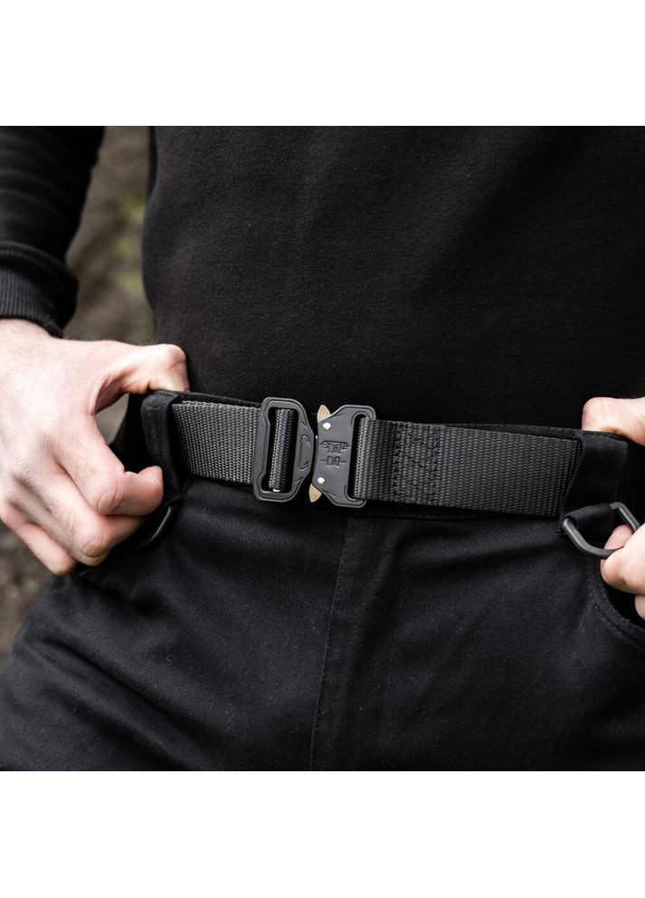 Ремінь Тактичний метал В2 Чорний Pobedov (297510048)