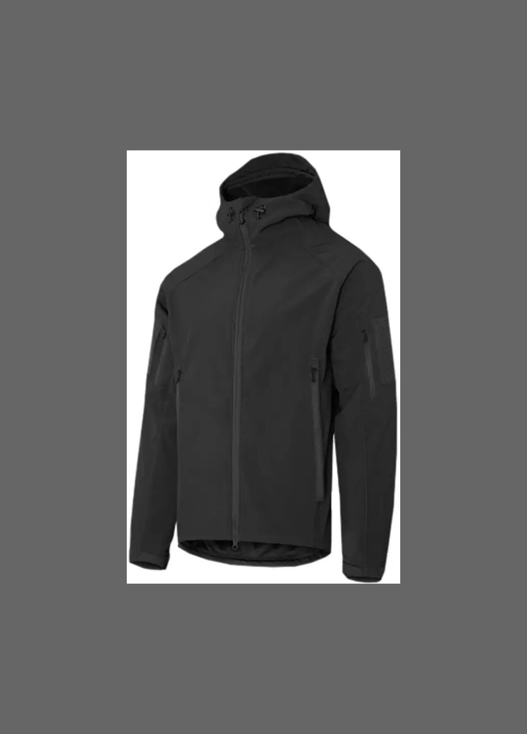 Чорна демісезонна куртка stalker softshell чорний Camotec