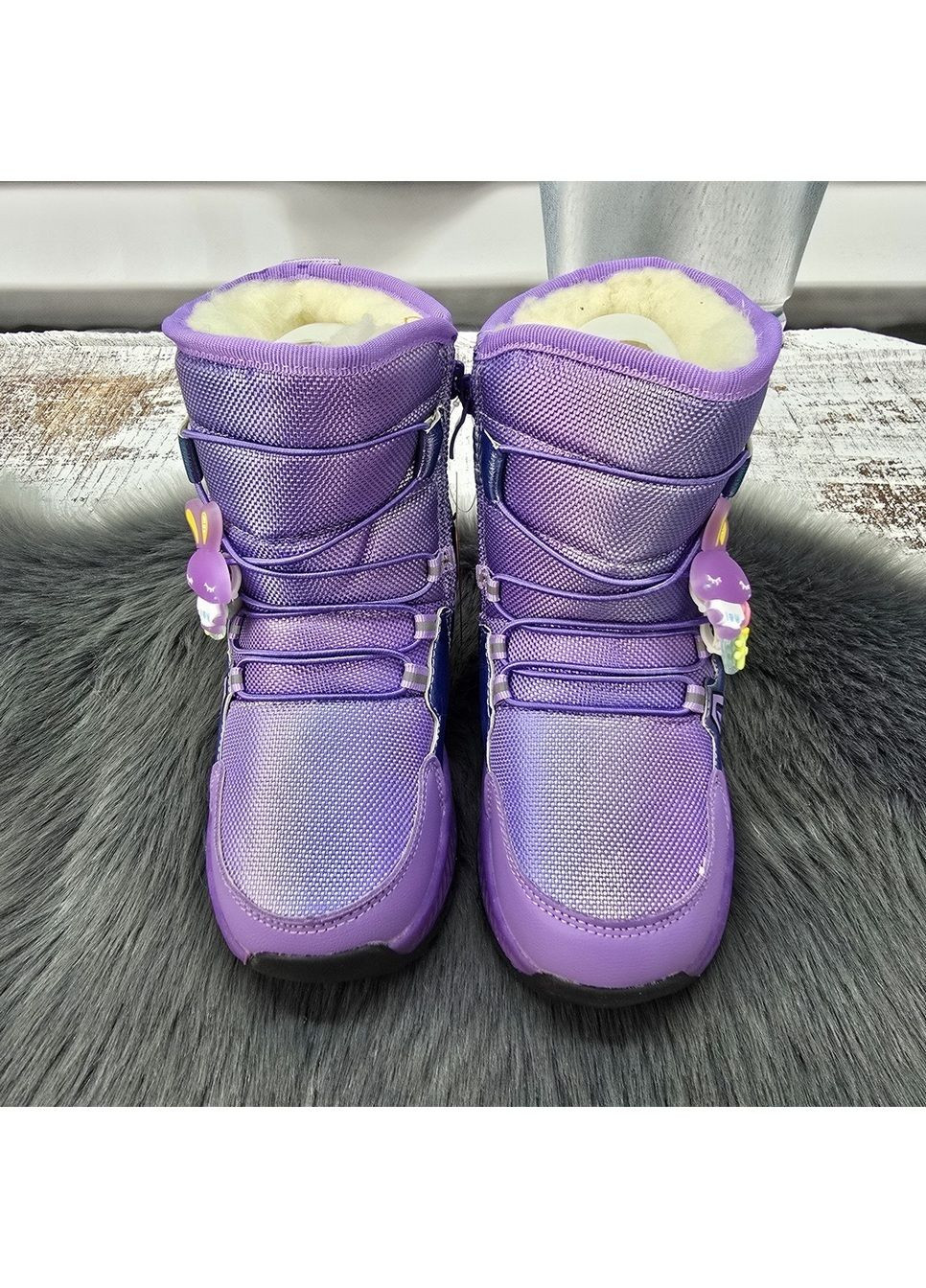 Чоботи дутики дитячі зимові для дівчинки фіолетові Paliament (369377436)