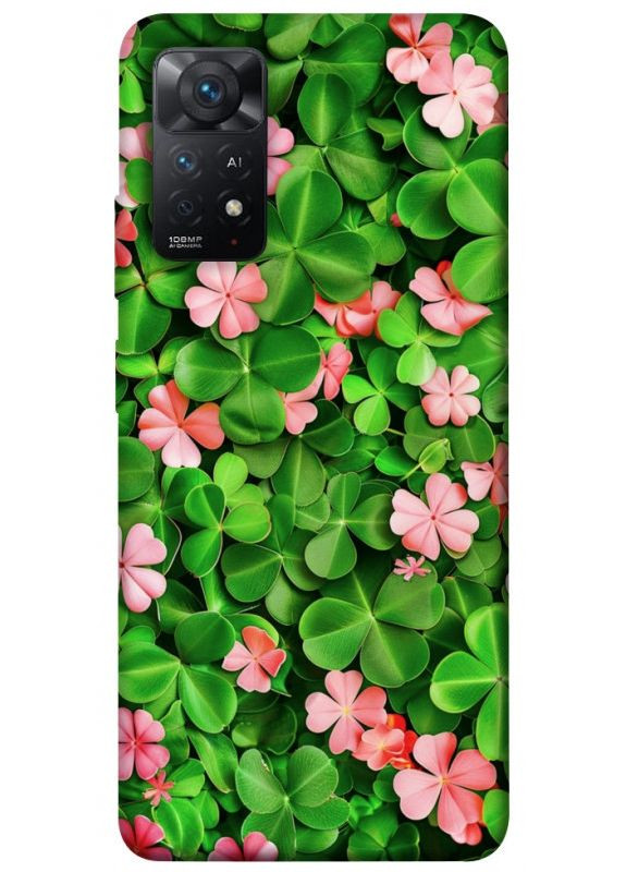 Чохол з принтом для Xiaomi Redmi Note 11 Pro 4G/5G / для Ксяомі, сяомі, ксіомі редмі ноте 11 про Листя удачі No Brand (338612068)
