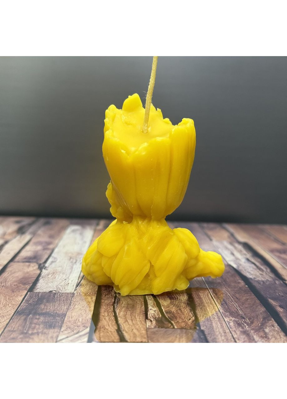 Подарочная восковая Свеча фигурка Грут натуральная из пчелиного воска 80*50 мм МЕД ПОШТОЮ (365860447)