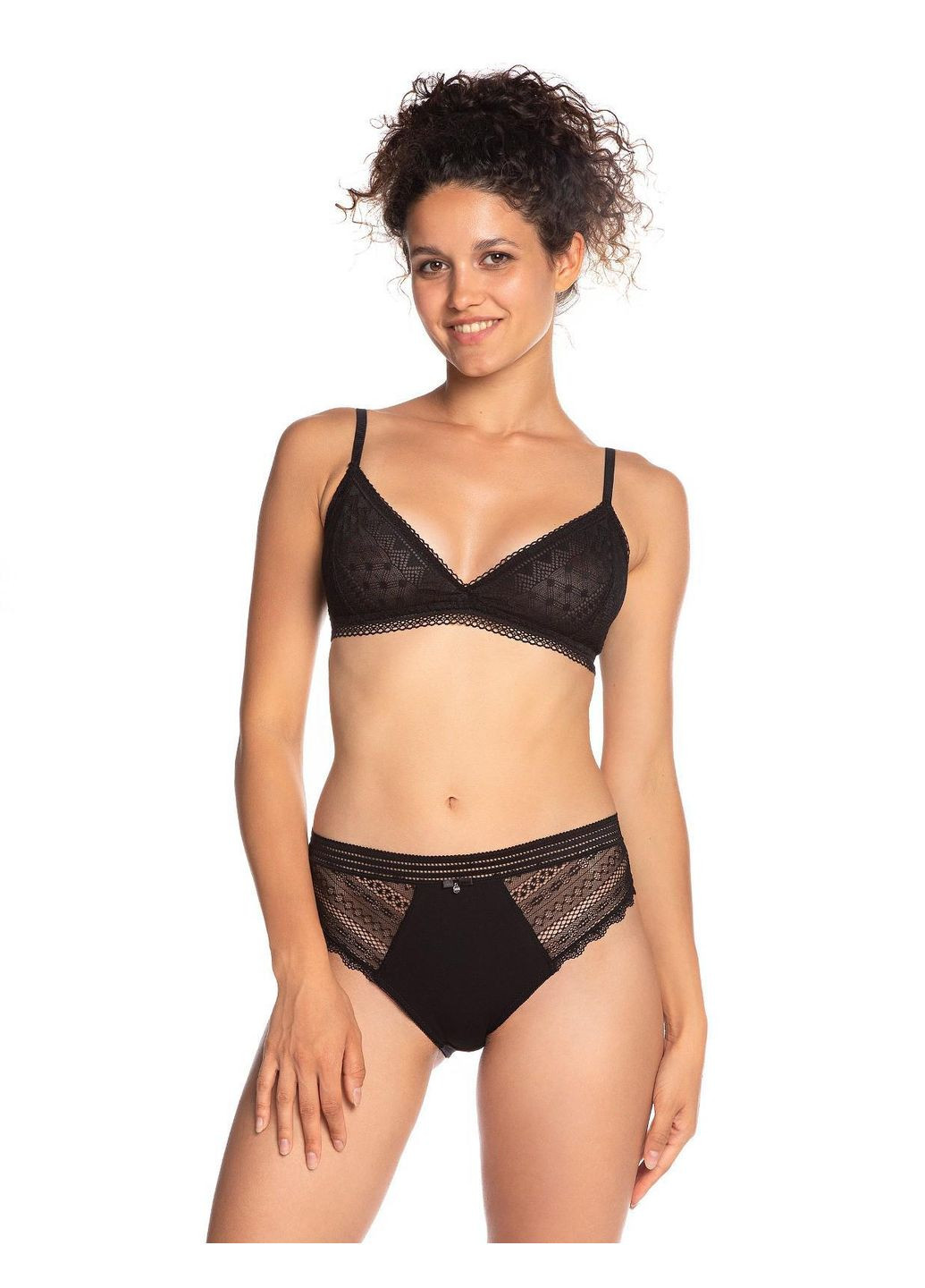 Комплект трусів-бікіні жіночих 2 шт чорний 4004BI-02 Lama (351382459)