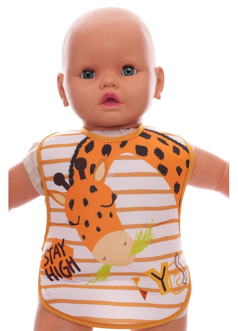 Нагрудник на завязках Жирафик YES 30*27см оранжевый 3м+ (53842) BABYKROHA (386824330)
