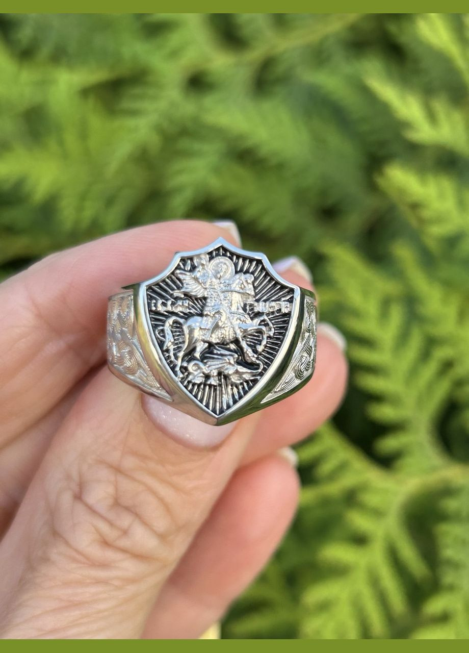 Печать серебряная Георгий Победоносец с черной эмалью 60018р, размер No Brand (335056282)