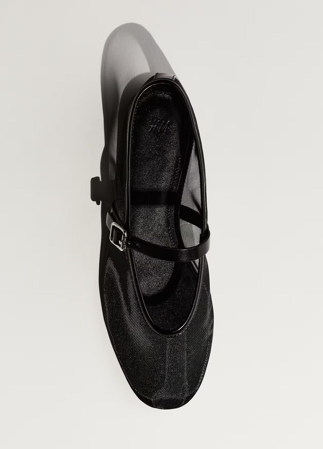 Жіночі балетки H&M | чорні однотонні текстиль (302671992)