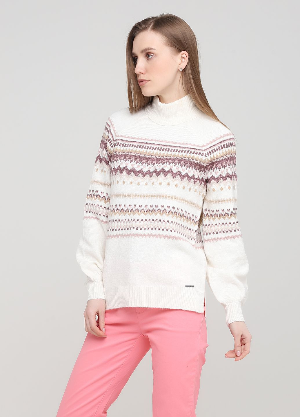 Молочний демісезонний светр жіночий - светр af8119w Abercrombie & Fitch