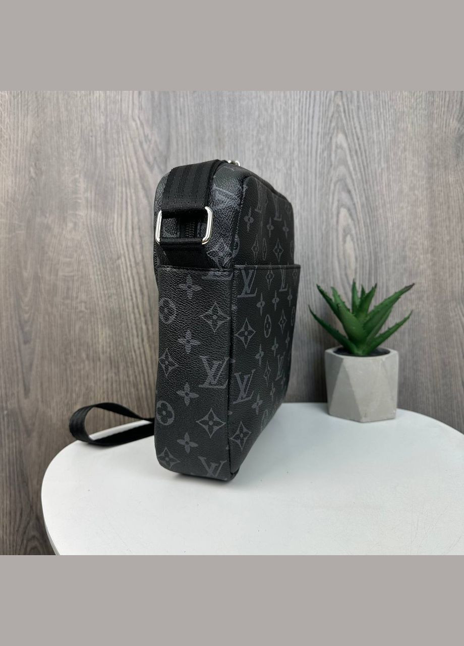 Мужская сумка планшетка на плечо черная Eton (313865476)