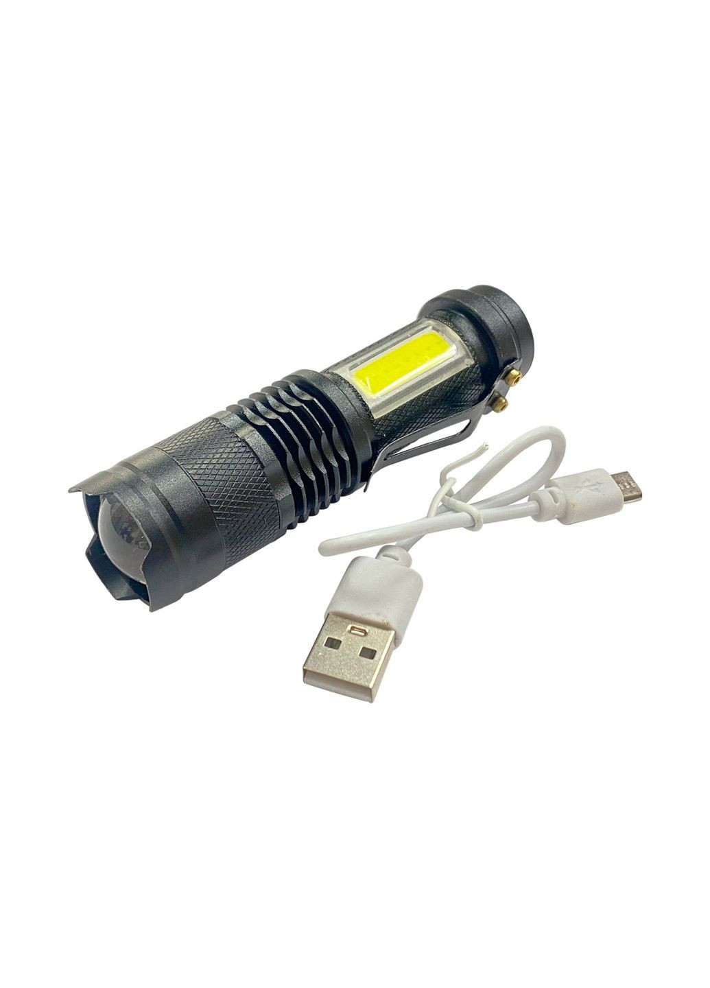 Тактичний ліхтар ручний X-Balog з LED і COB-підсвіткою, акумуляторний, 95 мм Voyage (360891834)