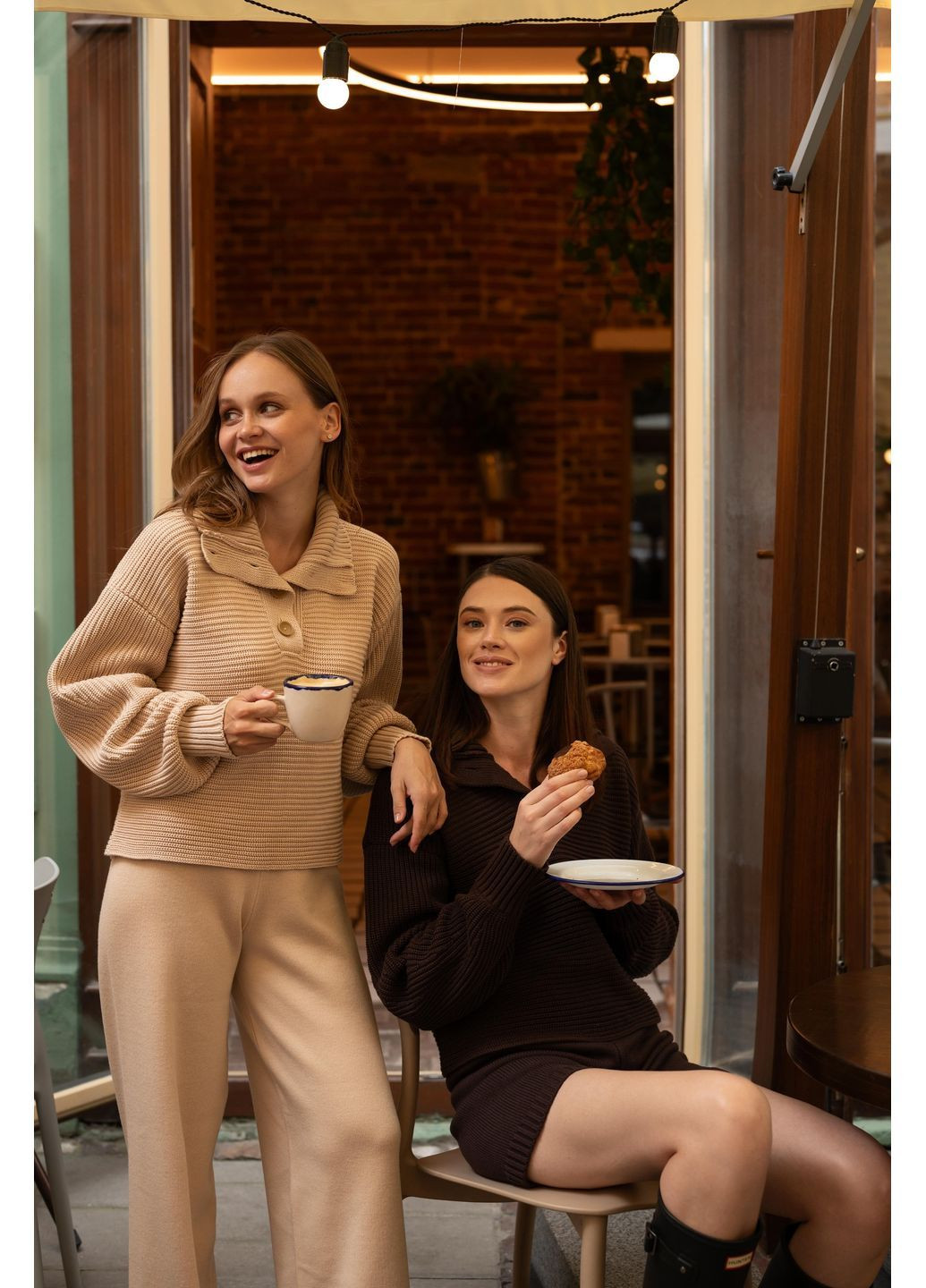 Бежевый поло "пуговицы" Merge