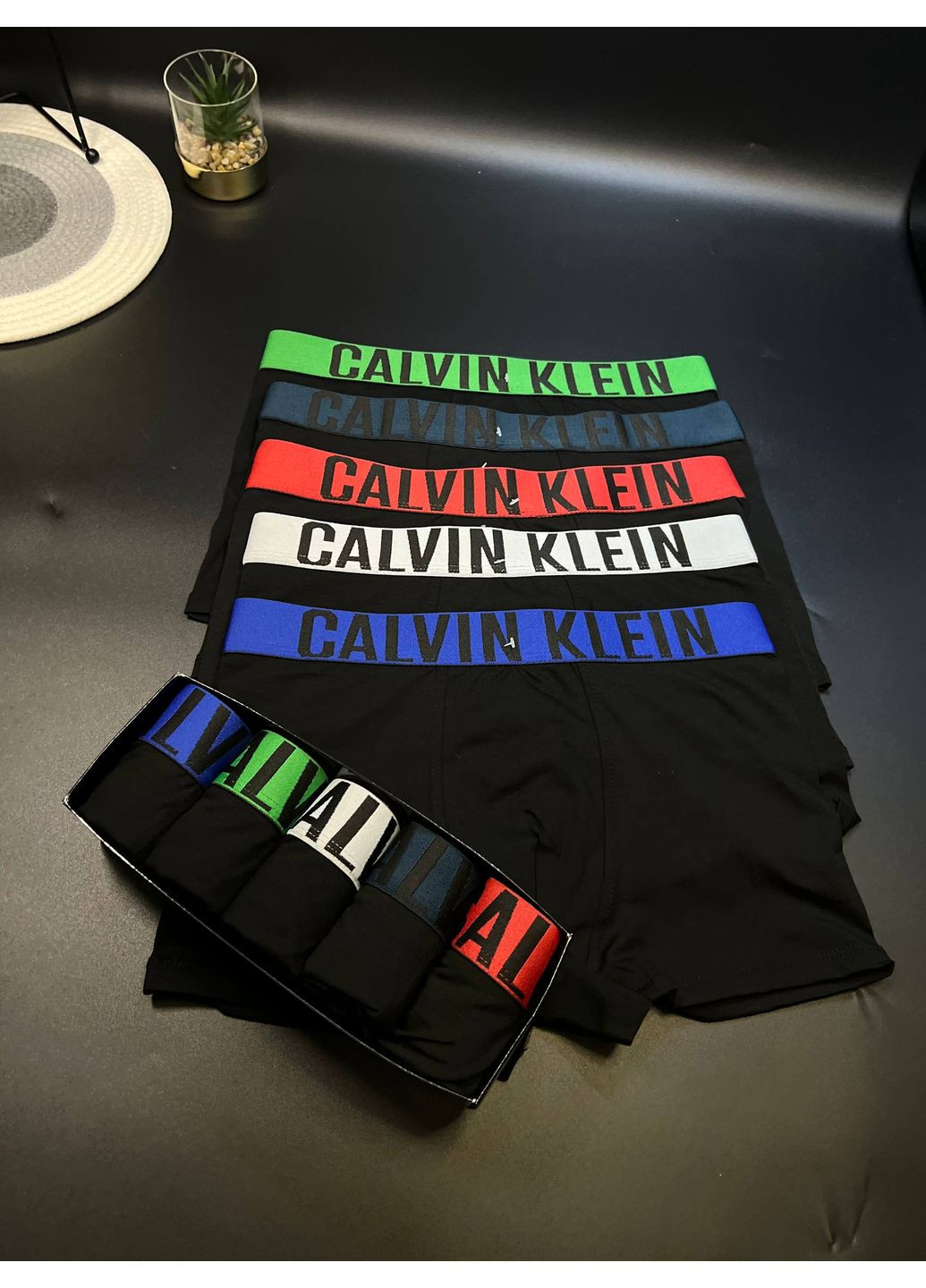 Набір 5 шт чорних боксерів | Труси чоловічі | Боксери чоловічі No Brand (360978479)