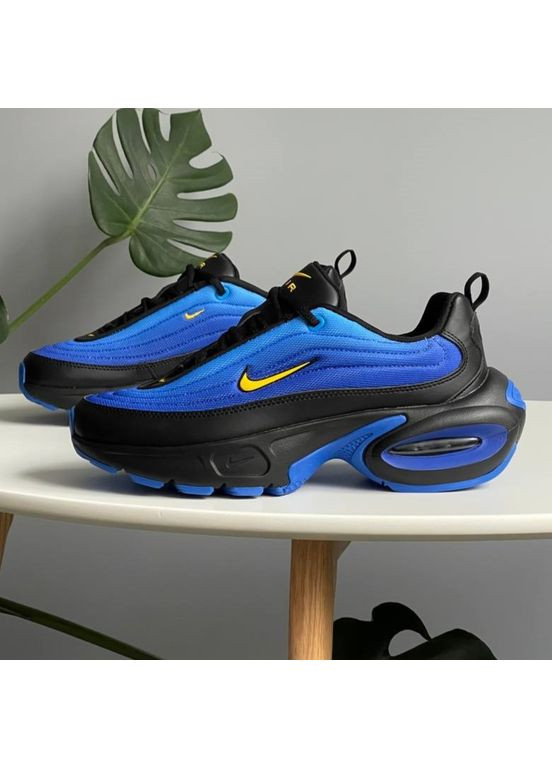 Синій Осінні кросівки чоловічі і жіночі nike air max portal blue black | найк аір макс портал сині чорні No Brand