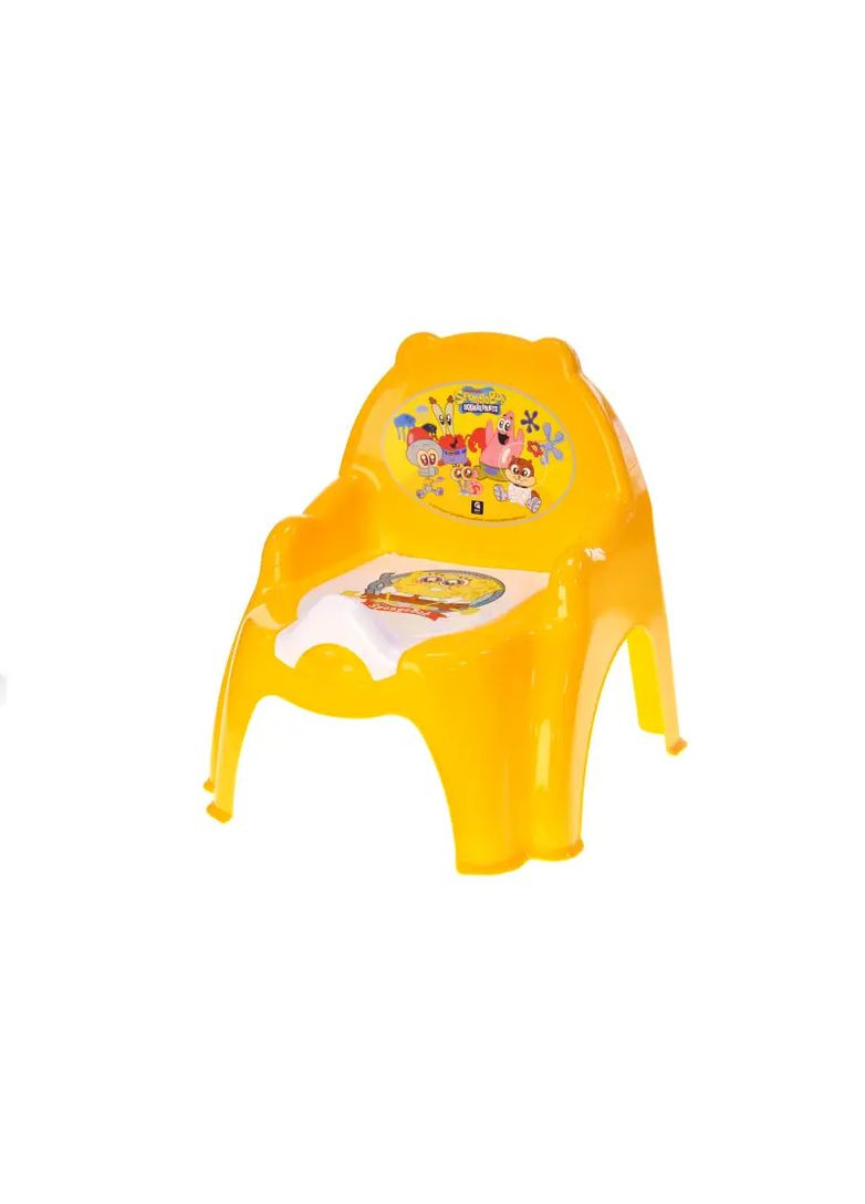 Горщик класичний Спанч Боб пластиковий з кришкою для дітей в асортименті QB001-403 qbee Нем8403 (370650694)