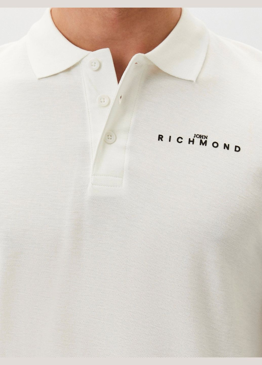Белая футболка-поло для мужчин John Richmond