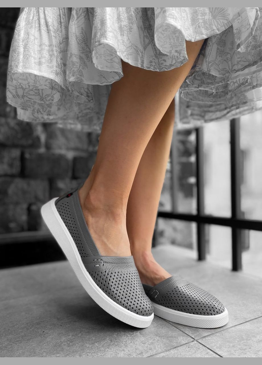 Серые мокасины Vakko