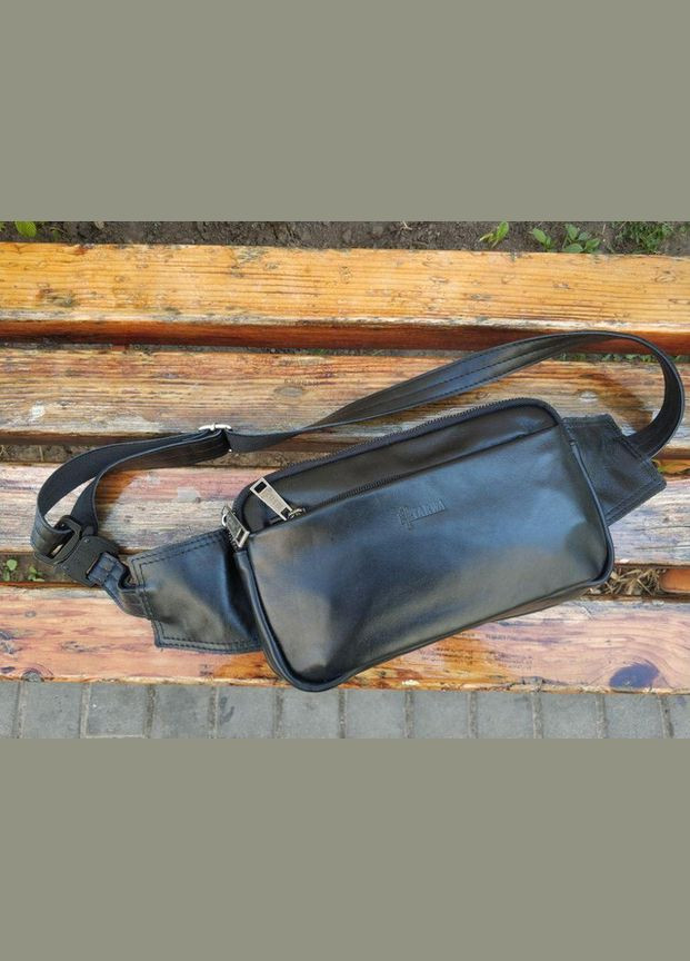 Сумка мужская на пояс через плечо из натуральной кожи маленькая Черный 35286 TARWA (333594244)