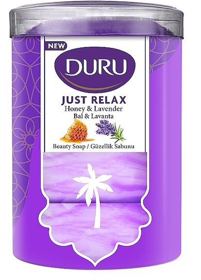 Косметическое мыло с экстрактом меда и ароматом лаванды Just Relax Honey & Lavender Beauty Soap 4x90g (1350125-15864442) Duru (368635268)