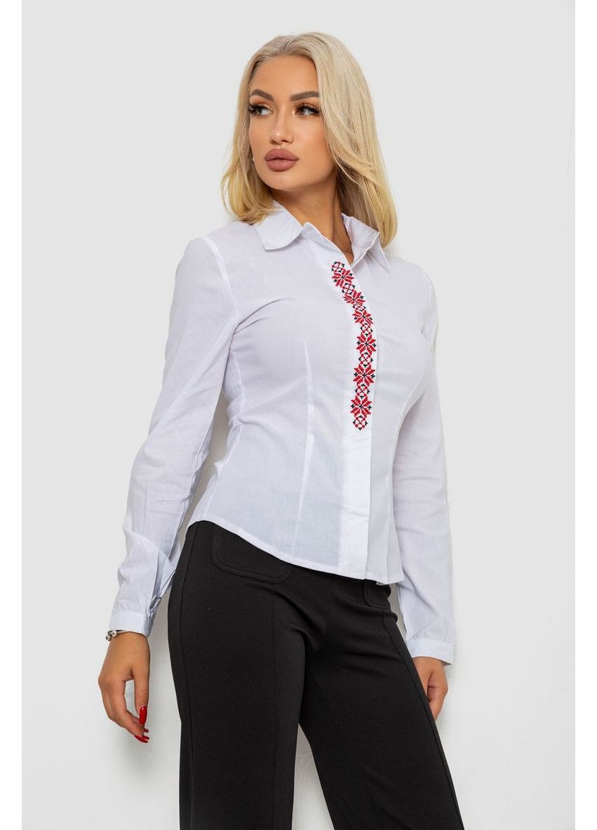 Комбінована блуза класична з вишивкою Sport Line