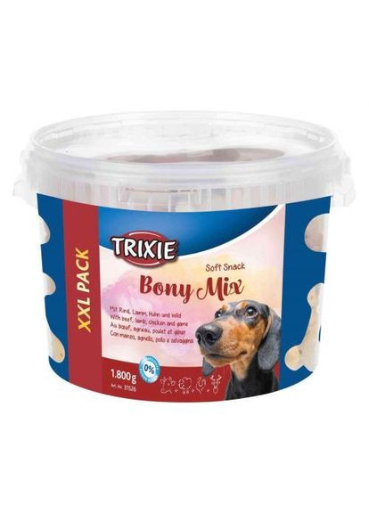 Лакомство Soft Snack Bony Mix XXL для собак ассорти ведро пластик 1800 г Trixie (331651753)