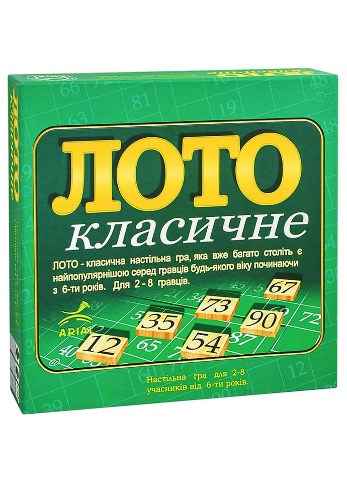 Настольная игра Лото классическое 910046 укр. языке Arial (329896639)