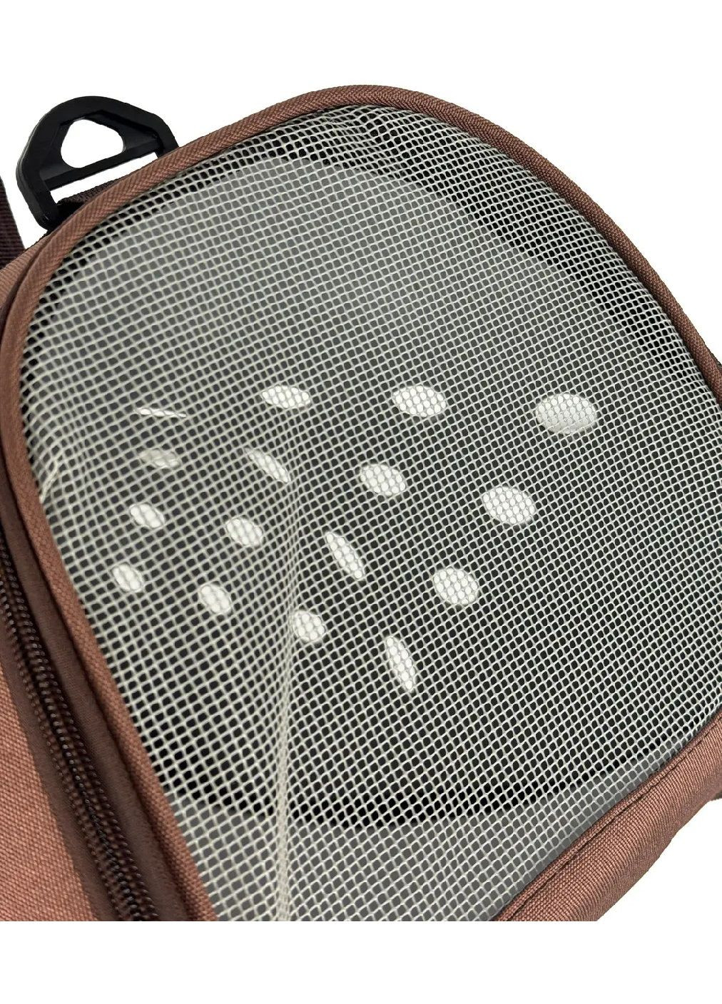 Сумка переноска с плечевым ремнем для перевозки транспортировки животных кошек собак 48x26x25 см (481072-Prob) Коричневая Unbranded (352683279)