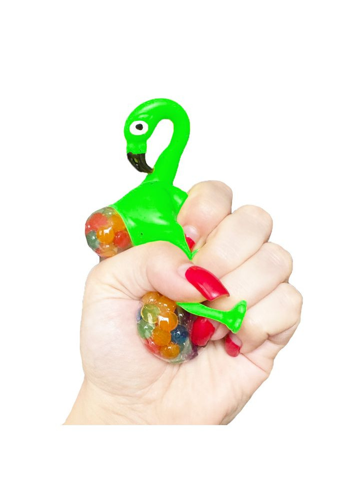 Игрушка-антистресс Фламинго с орбизами, сквиши, жвачка-тянучка, слайм, 13 см, No Brand (366303805)