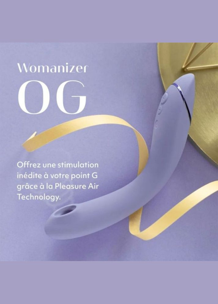 Вібратор для точки G c вакуумною стимуляцією OG Lilac Womanizer (331169598)