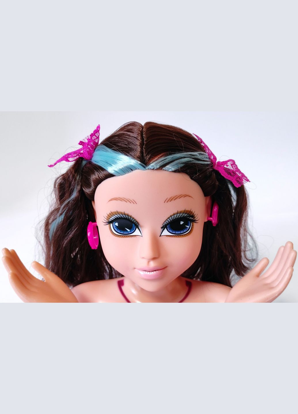 Голова куклы манекен для причесок и макияжа с аксессуарами игровой набор с куклой в красной одежде. Belle (316318985)