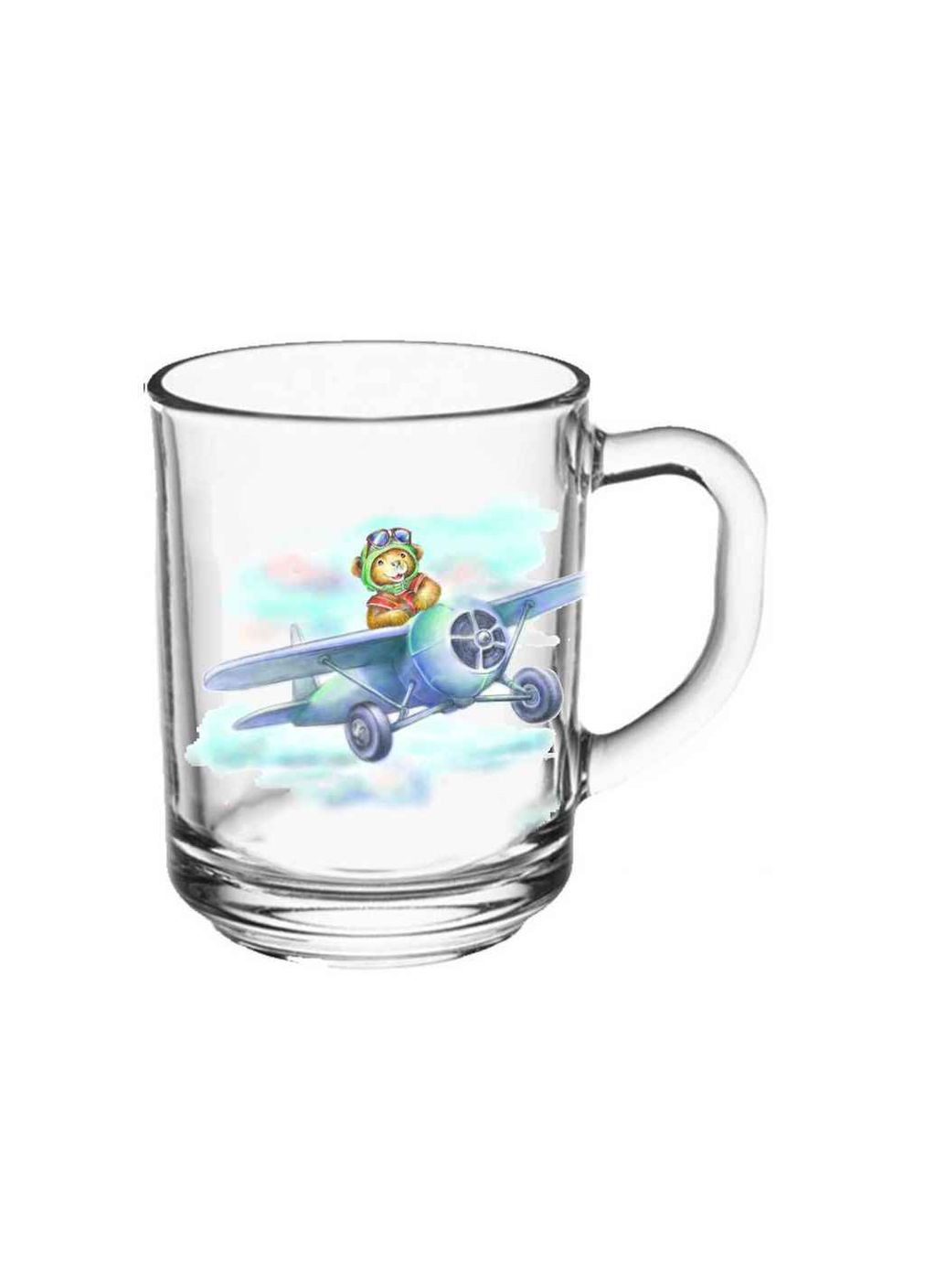 Чашка 250мл Green tea Веселые малыши Самолет Farglass (354341015)