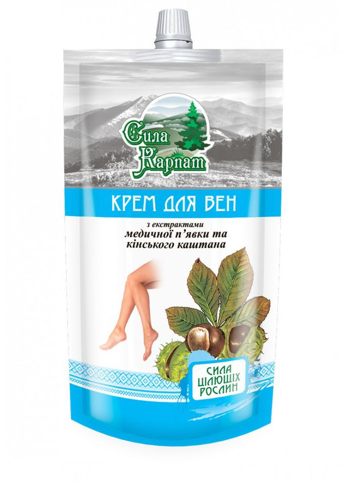 Крем-гель "Сила Карпат" для вен 100мл для нормализации тонуса, оттока и микроциркуляции LekoPro (368709743)