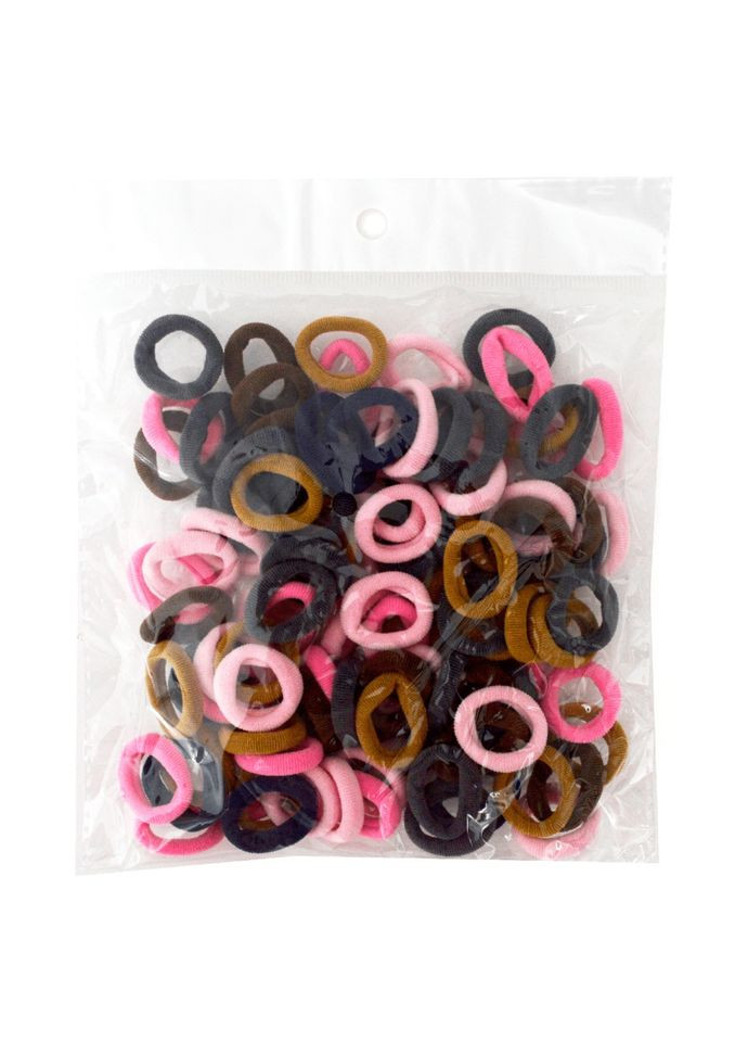 Резинки для волос "Цветные" 0307-1086-1 микрофибра, 100 шт La-beauty (367964422)