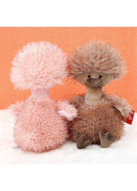 Игрушка мягконабивная Aurora страус-кудрявый 4256 40 см Розовый No Brand (354097422)