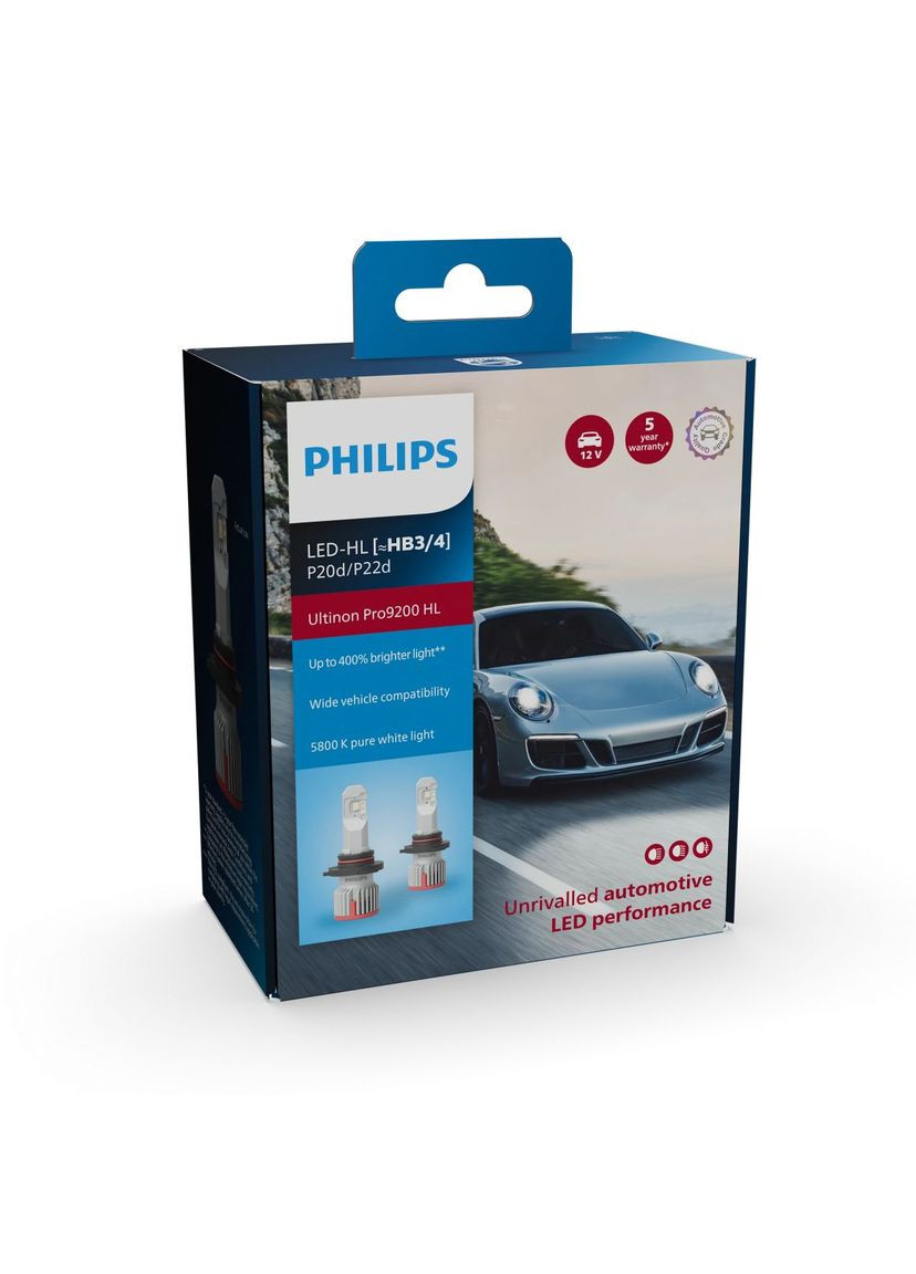 Комплект светодиодных ламп HB3/HB4 (9005/9006) 11005U92X2 LED Ultinon Pro9200 +400% 12/24V Philips (361869622)