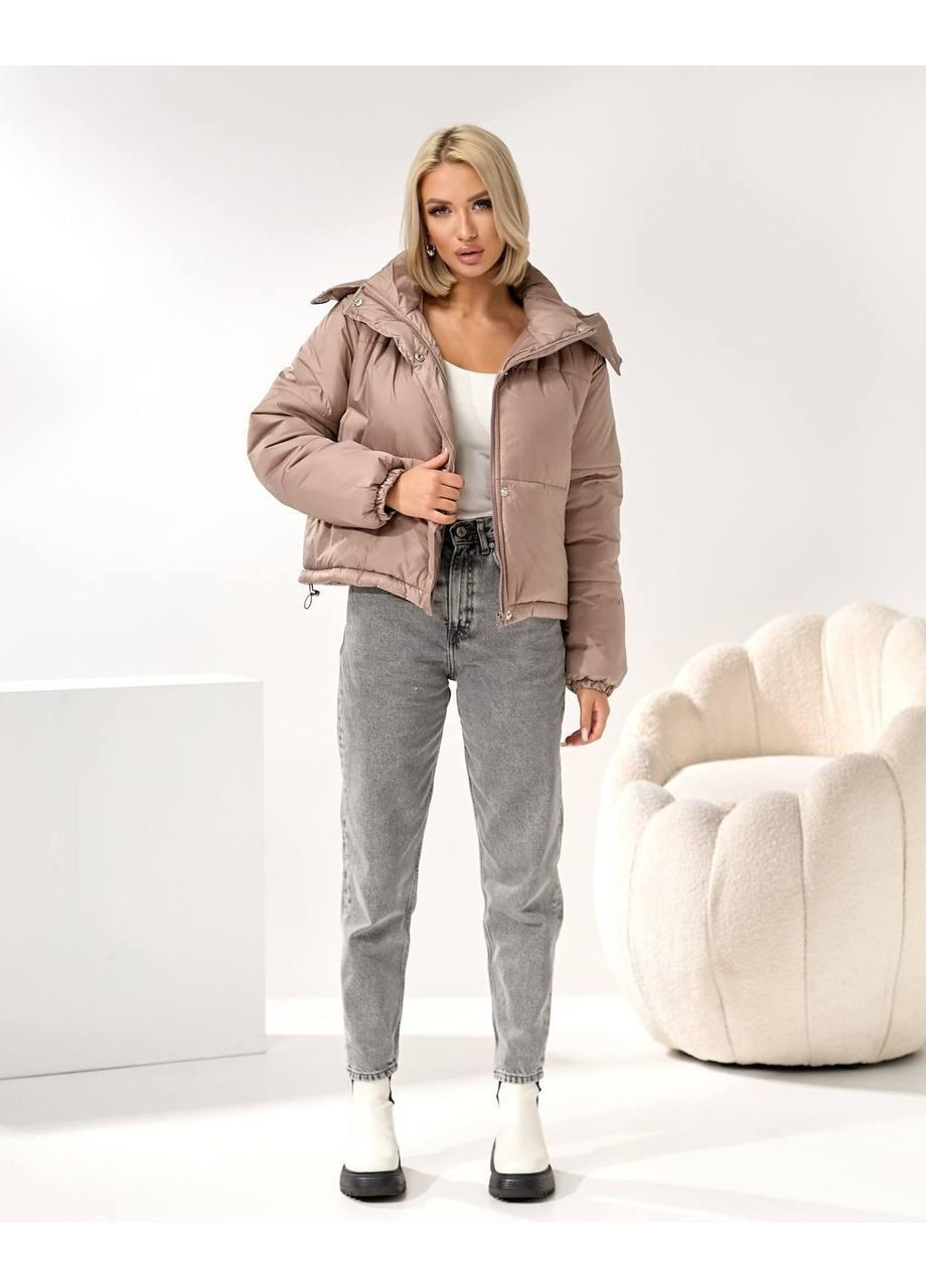 Кавова зимня тепла куртка No Brand