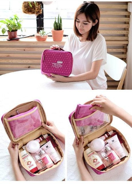 Дорожня косметичка/несесер (в рожевий горошок) M Square (298866776)