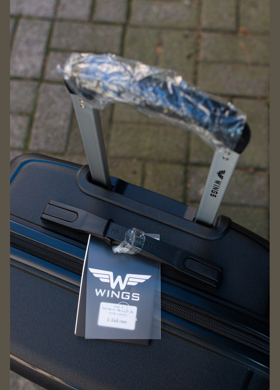 Валіза поліпропілен 100% ручна поклажа, маленький S зелений Wings DQZ01 (343339822)