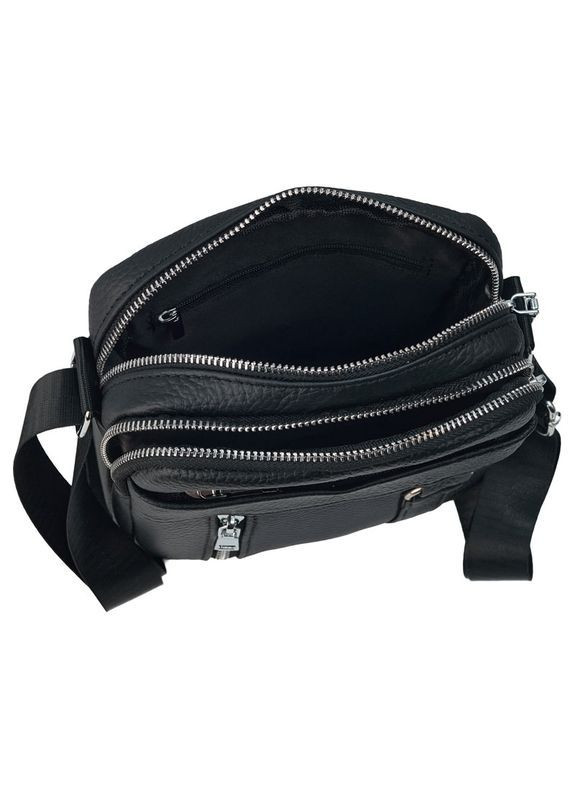 Сумка барсетка чоловіча з натуральної шкіри маленька Qvant 6614 - Чорна Tiding Барсетка (366889786)