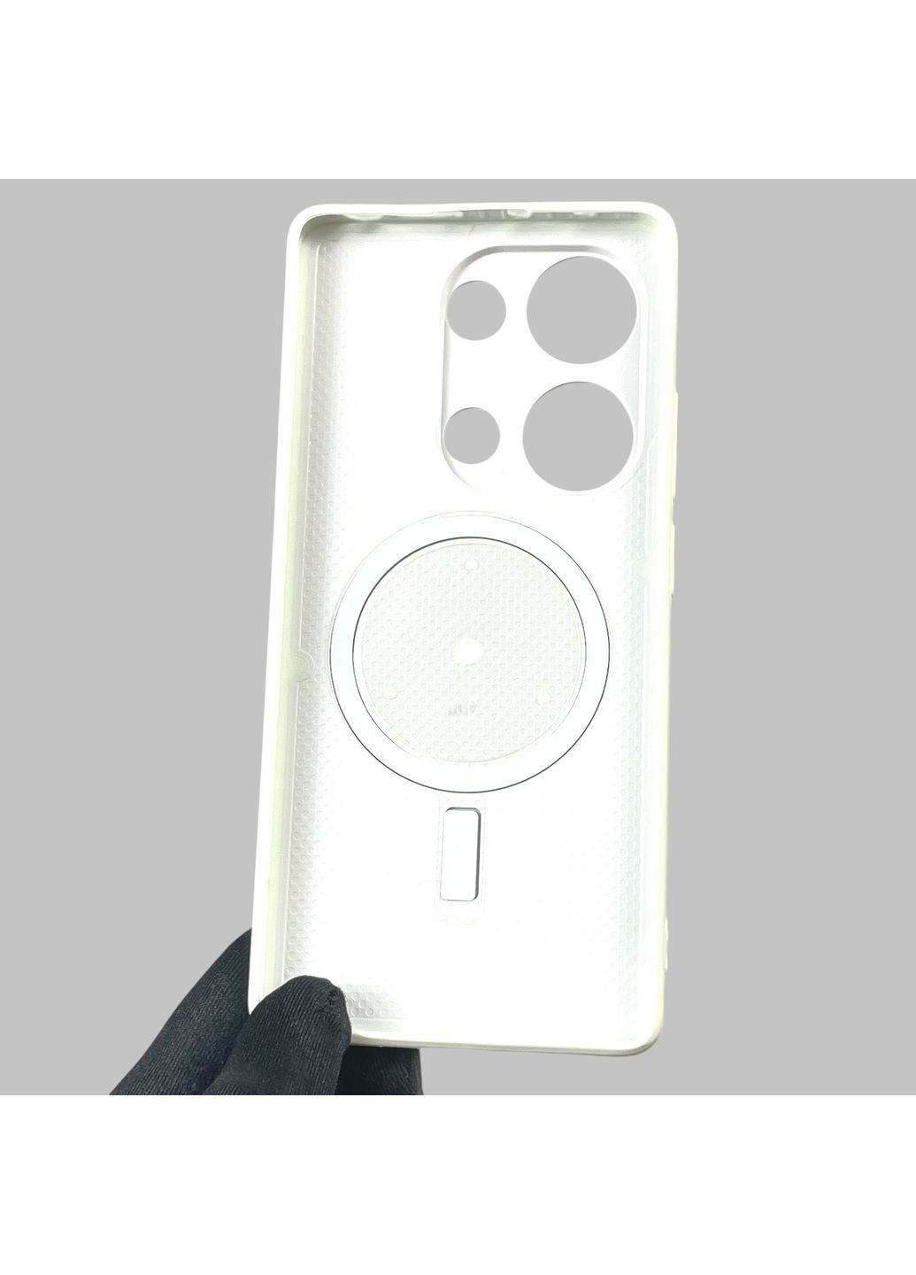 Чехол для POCO M6 Pro 4G с 3д эффектом с магнитом магсейф блестящий на сяоми поко м6 про 4г белый Xiaomi (366020139)