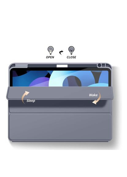Чохол до планшета Tri Fold Soft TPU mount Apple Pencil Apple iPad Air 5 (2022) 10.9" Purple (708455) BeCover Tri Fold Soft TPU mount Apple Pencil Apple iPad Ai (366699414)