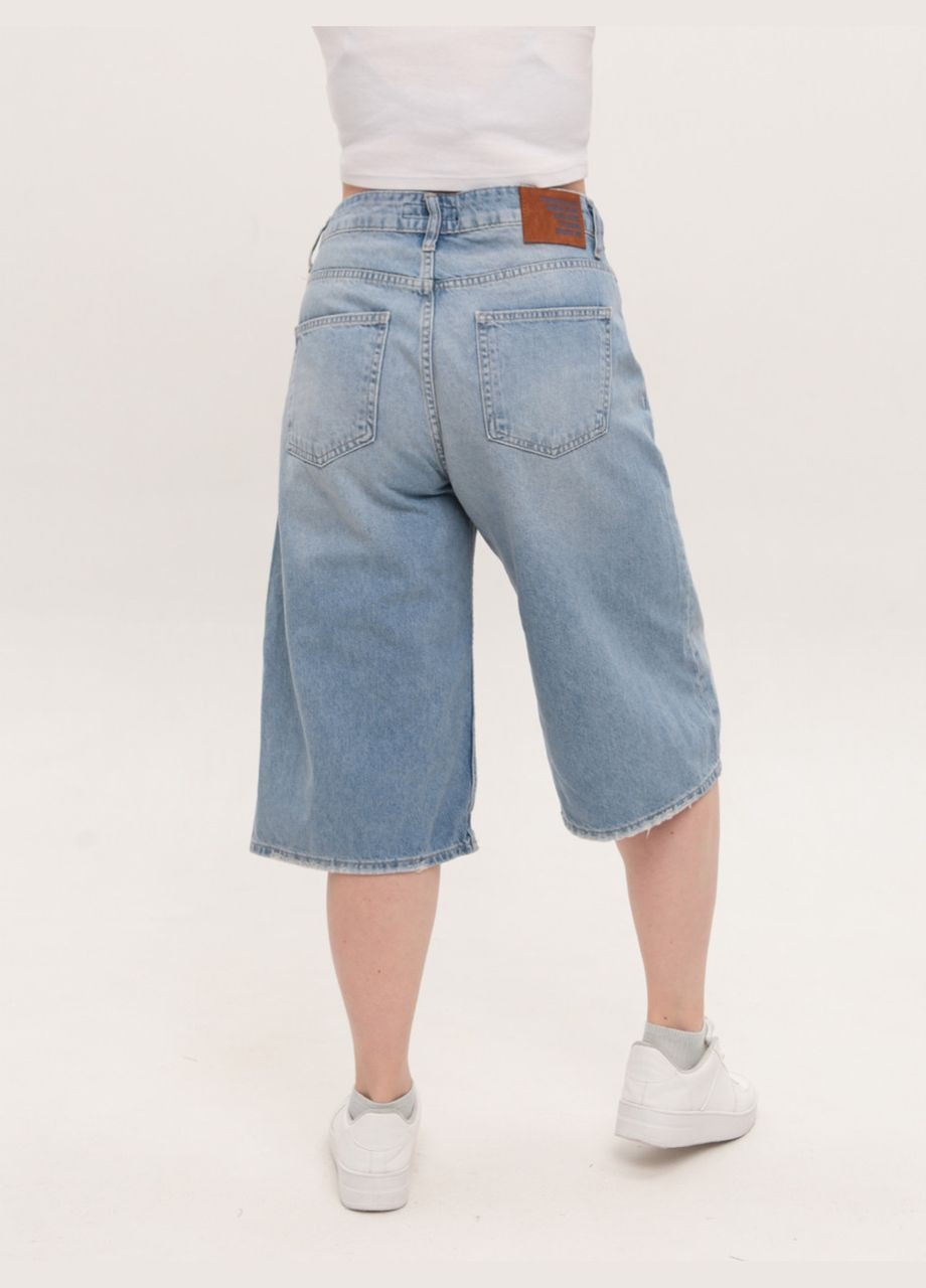 Шорти жіночі баггі блакитні довгі Cracpot Baggy (329854091)