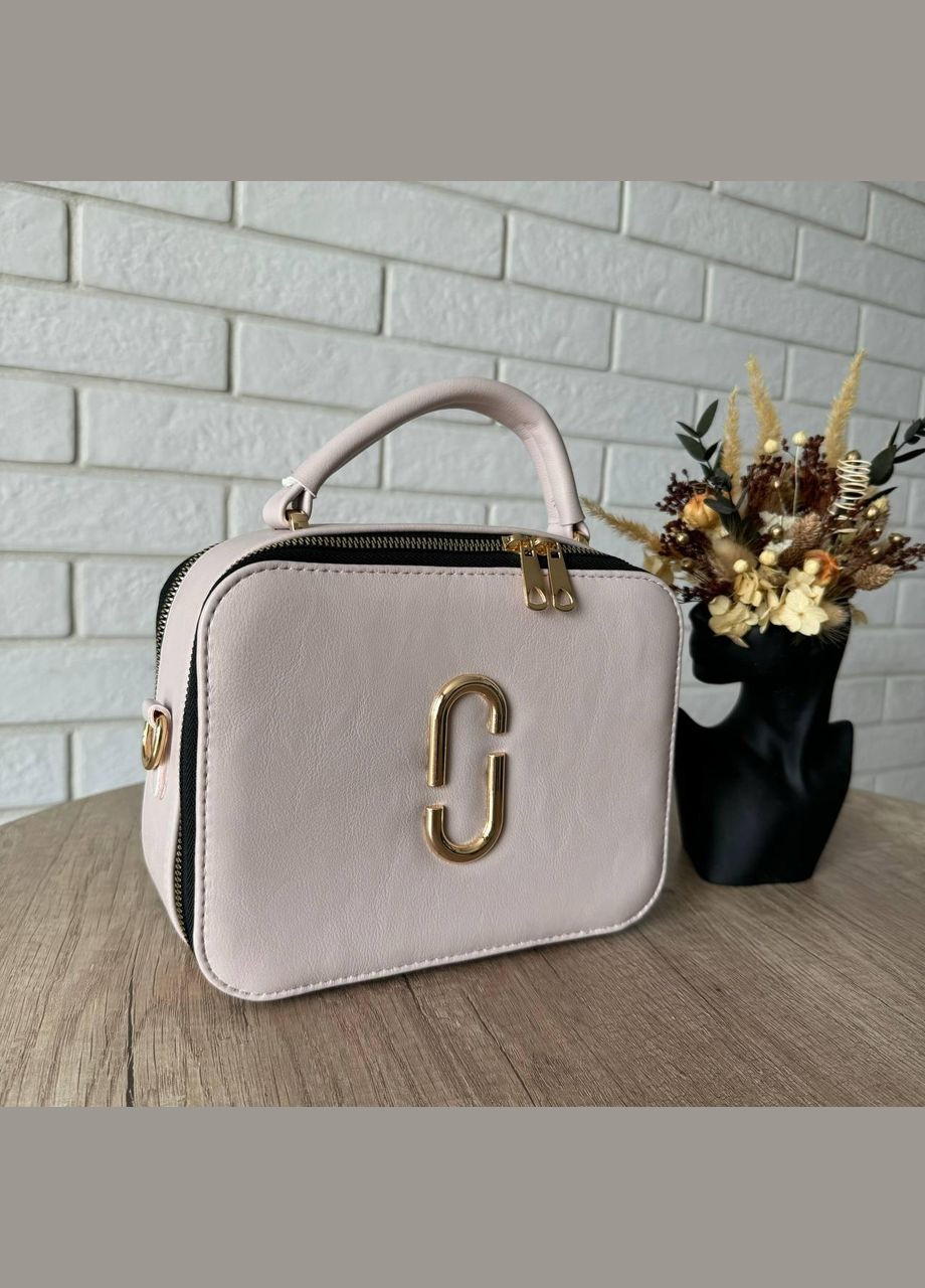 Стильная женская мини сумочка через плечо Marc, каркасная сумка черная белая Jacobs (334730446)