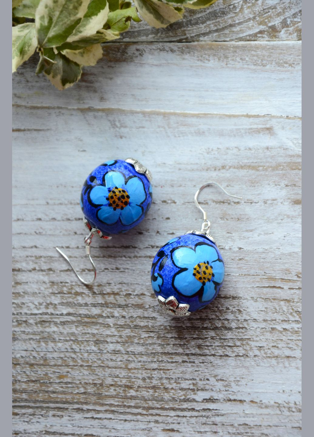 Авторские деревянные серьги с серебряными крючками Lucy Kozyra (327403616)